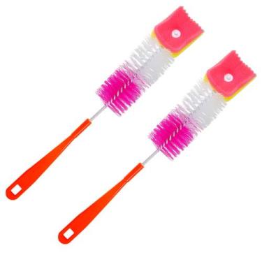 Imagem de 2 Escovas com esponja para Lavar Garrafinhas de Água - Yun