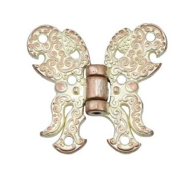Imagem de Kit Dobradiça Borboleta Papilon 4 Peças Decoração P/ Caixas Mdf - Meta