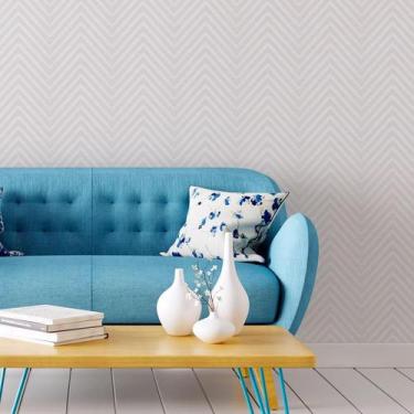 Imagem de Papel de Parede Adesivo Chevron Off White N06085 0,58x2,5M - Adesivo B