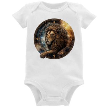 Imagem de Body Bebê Leão Sígno - Foca na Moda, Branco, P