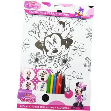 Imagem de Brinquedo para Colorir KIT Pintura Minnie 26X19 20 Peças - VP