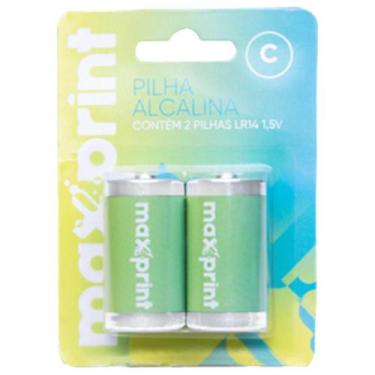 Imagem de Pilha Alcalina Média C Blister com 02 - Maxprint