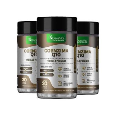 Imagem de Kit 3x Pote Coenzima Q10 + Ômega 3 + Vitamina E, Coq10, Tcm - Vegano -