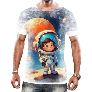 Imagem de Camiseta Camisa Crianças Astronautas Planetas Galáxias 1 - Enjoy Shop,