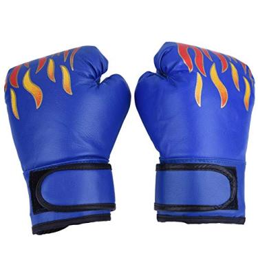 Imagem de Luvas de boxe infantis de 6 onças em 3 cores, luvas de treinamento para jovens, meninos e meninas para saco de pancadas, kickboxing, muay thai, MMA, UFCss para idades de 7 a 10 (azul)