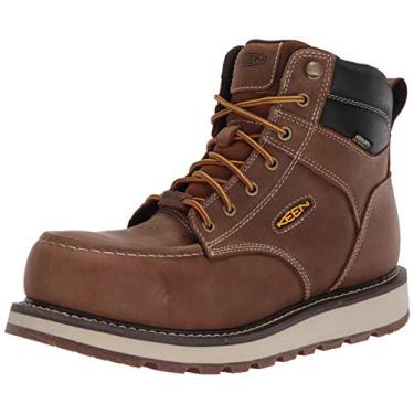 Imagem de Bota de trabalho masculina KEEN Utility Cincinnati 15 cm, bico composto, imperme vel, Belgian/Sandshell, 8.5