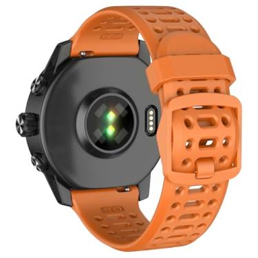 Imagem de MYSNBKN Pulseira de relógio compatível com Coros Pace 2, pulseira esportiva de silicone de liberação rápida de 20 mm, respirável, feminina e masculina, para COROS APEX 2/APEX de 42 mm