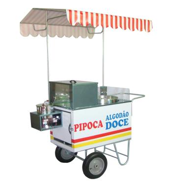 Imagem de Carrinho de pipoca e algodão doce rodas pneumática Mod 4228-Sem maquina