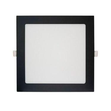 Imagem de Painel Plafon Led Embutir 21,7X21,7cm 18W 4100K Bivolt Preto - Blumena