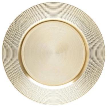 Imagem de Sousplat de Plástico Wolff Mesa Dourado - 33 cm