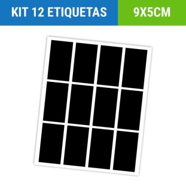 Imagem de Kit C/ 12 Etiquetas Adesivas - Adesivo Vidro Lousa Pote 1 - Adesivo Re