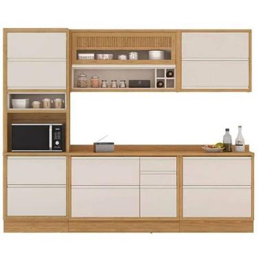 Imagem de Cozinha Completa Lisboa 5 Peças 8 Portas 6 Gavetas Itatiaia Cor Off White