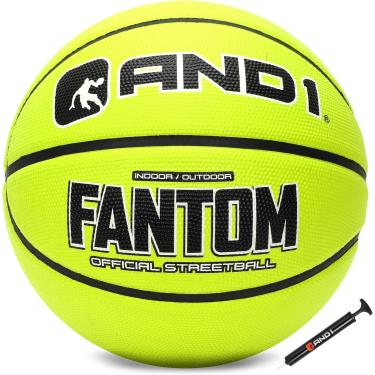 Imagem de AND1 Fantom Rubber Basketball: Official Regulation Size 7 (75 cm) - Streetball Deep Channel Construção, Feita para Jogos de Basquete Interior e Externo