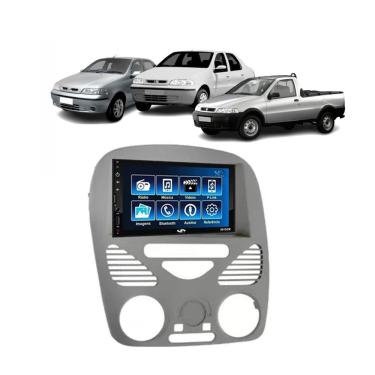 Imagem de Kit Multimídia Palio Strada Siena Fire S/ AR 2002 / 2014 Mp5 2din Bt Usb Fm Leitor SD Espelhamento