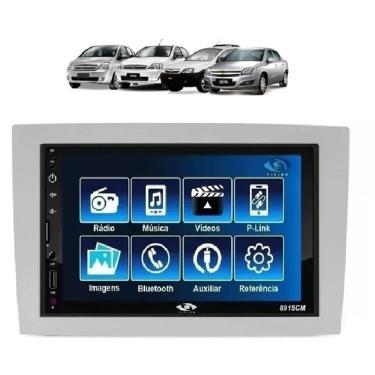 Imagem de Kit Multimídia Meriva Vectra Mold Prata Mp5 Bt Usb Fm Leitor SD Espelhamento