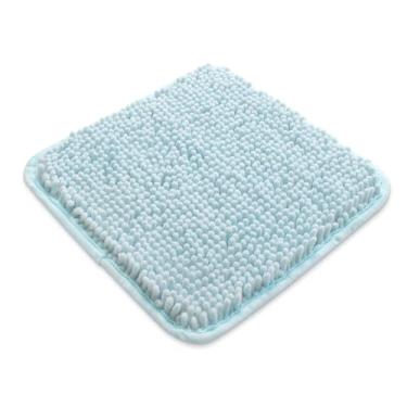 Imagem de Yeaban Tapetes de banheiro pequenos 30,5 x 30,5 cm – Tapetes de banho de chenille grossos | Tapete de banho absorvente e lavável, antiderrapante, tapetes macios e macios para banheiro, chuveiro, pia