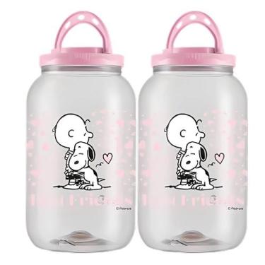 Imagem de 2 Potes Porta Ração Pet 3,6L Multiuso Gato Cachorro Com Alça - Bandeir