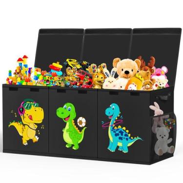 Imagem de Caixa de Armazenamento de Brinquedos Beadsky Dobrável para Dinossauros