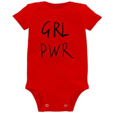 Imagem de Body Bebê GRL PWR - Foca na Moda, Vermelho, GG