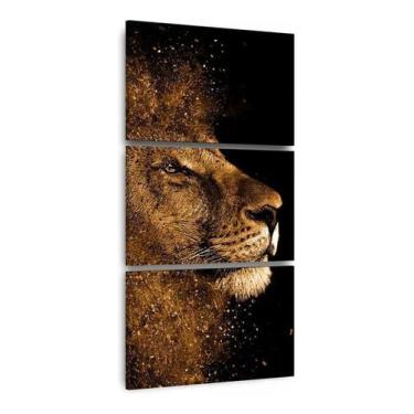 Imagem de Quadro Leão De Judá Vertical Para Corredor Hall Em tecido - Wall Frame