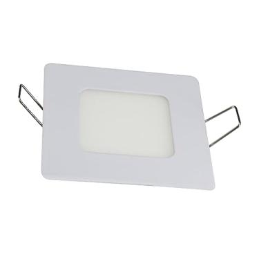 Imagem de Painel Led de Embutir Quadrado Lux 6w Autovolt Branco 12cm 3000k Luz Amarela