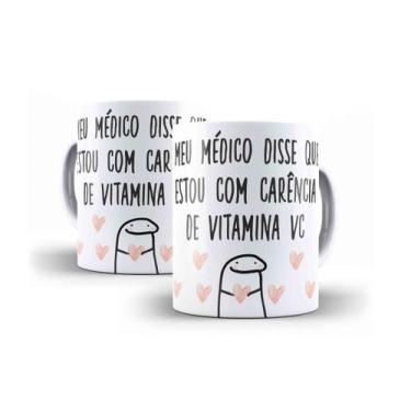 Imagem de Caneca Porcelana Humor Flork Meu Médico Disse Que Estou Com Carência d