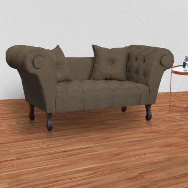 Imagem de Recamier Divã Namoradeira Dubai Belo Tok - Linho, Marrom