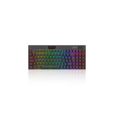 Imagem de Teclado Mecânico Gamer Redragon Kurama, RGB, Switch Marrom, ABNT2, cabo USB-C removivel, Preto - K625P-KB (PT-BROWN)