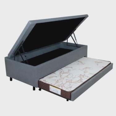 Imagem de Bicama com Baú Viúva Reforçado 120x203 Cm em Courino