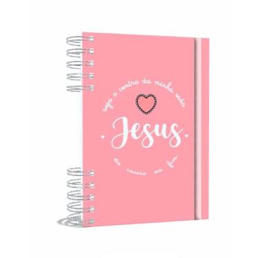 Imagem de Agenda Gospel Cristã 2024 - Jesus coração Rosa - A5 2024 - Um Versícul