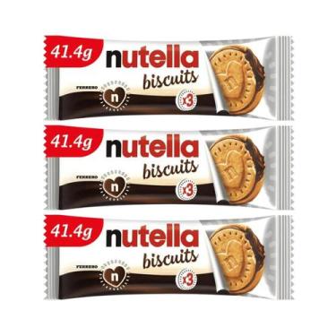Imagem de Kit de 3 unidades Nutella Biscuits de 41,4g cada pacote - Ferrero
