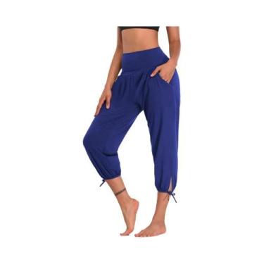 Imagem de Leggings Femininas De Cintura Alta, Calças De Ioga, Fitness, Moletom C