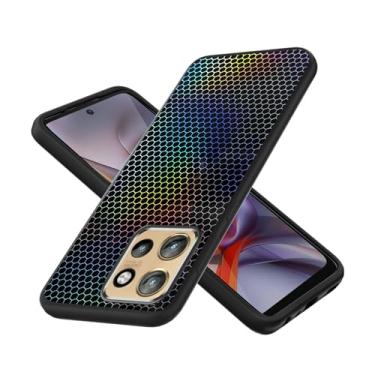 Imagem de Capa compatível com Motorola Edge 50 Neo / S50 / Moto ThinkPhone 25 Capa de telefone TPU silicone macio 3D colorido reflexão a laser preta