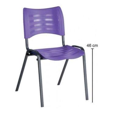 Imagem de Cadeira iso fixa encosto em plastico tubo 7/8 roxa - MOVEIS VITORINO