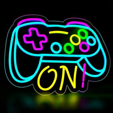 Imagem de Sparklove Placa De Neon Para Gamer, Decoração De Parede Para Quarto De Meninos, Presentes Para Adolescentes, Luz Led Para Videogame, Acessórios Para Sala De Jogos, Lâmpada Neon Em Formato De Control