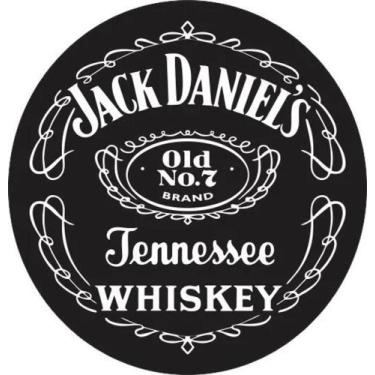 Imagem de Adesivo 50x50cm Redondo Recorte Jack Daniels Tambor - Gustavo Soluções