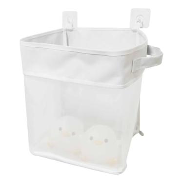 Imagem de Saco de armazenamento de brinquedos de banho,organizador de brinquedos de banho de malha | Suporte de brinquedos infantis para banheira de malha com gancho - Carrega até 33 libras de organizador susp