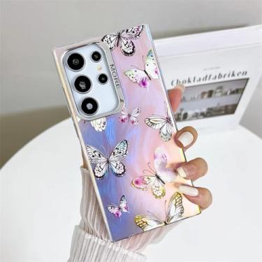 Imagem de Capa traseira rígida fosca com estampa de borboleta laser para PC (para Samsung A35 5G/AB2)