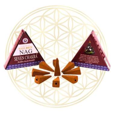 Imagem de Incenso Golden Nag Cone Cascata, Sete Chakras