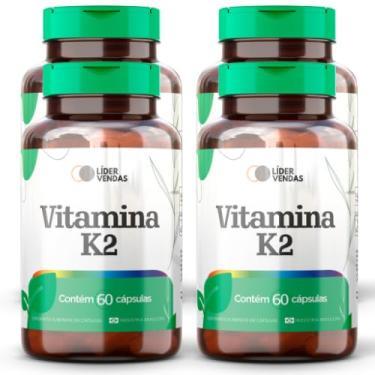 Imagem de Vitamina K2-500mg com 60 cápsulas - 4 potes