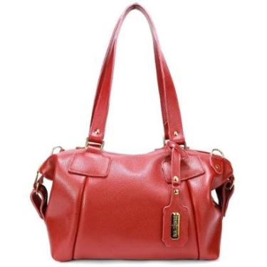 Imagem de Bolsa Feminina Bowling Média em Couro Legitimo Metais Dourados Road Seven-Feminino