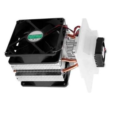 Imagem de Dissipador Termoelétrico Radiador Duplo Cooler Serpentina Em Cobre Enc