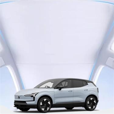 Imagem de Acessórios para teto solar automotivo, teto de vidro dobrável, claraboia, viseira solar, cristal de gelo, para-sol espesso, compatível com Volvo EX30