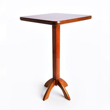Imagem de Mesa Quadrada Alta Bistrô de Madeira 60cm Imbuia