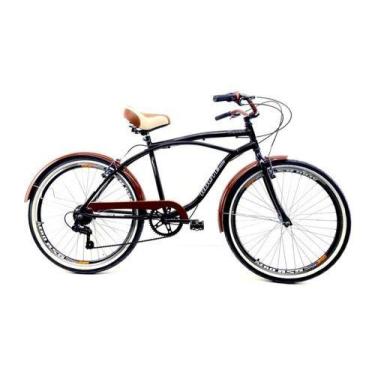 Imagem de Bicicleta Beach Bike Route Bike Retro Beach Masculina Aro 26 17.5 7v F