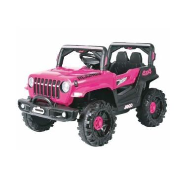 Imagem de Carro Elétrico Infantil Jipe Off Road Rosa 12V com Controle Remoto Zip