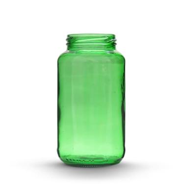 Imagem de Kit 10 Pote De Vidro 300ml, 500ml, 800ml Sem Tampa Verde Ou Transparente Organizador (Verde, 800ml)