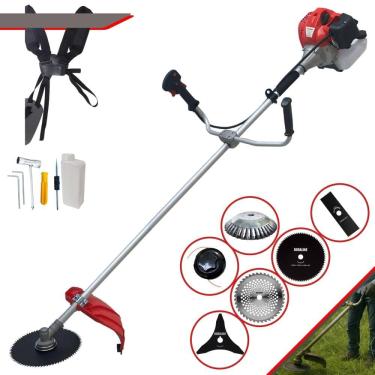 Imagem de Cortador de Grama À Gasolina Anmax CG430P-TB 43cc 2HP de Potência 9.000rpm Roçadeira Profissional Lateral Completa Com 6 Opções de Cortes