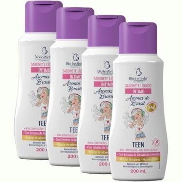 Imagem de 4 UNDs Sabonete Íntimo Líquido TEEN 200ml Bio Instinto (Extrato de Barbatimão e Aroeira)