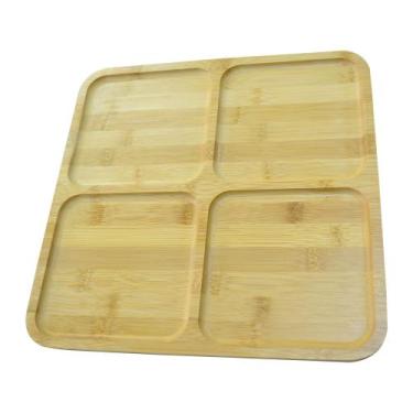Imagem de Petisqueira de Bambu Quadrada 30x30 cm - Rei da Cutelaria